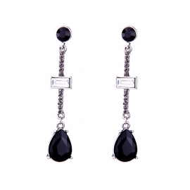 Retro texture black water drop long women elegant earrings european and american fashion cross-border jewelry wholesale