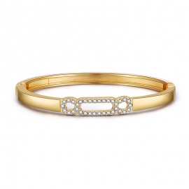 European and american minimalist style ladies bracelets popular geometric hollow diamond bracelets foreign trade boutiques explosion models jewelry women