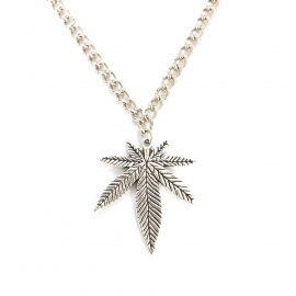 Fashion classic harajuku style maple leaf pendant necklace unisex