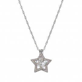 Diy alloy jewelry accessories hollow five-pointed starlight magic star formation angel pendant necklace