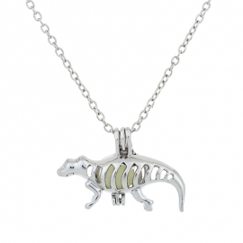 European and american hot-selling cross-border new product accessories creative diy dinosaur pendant natural oyster pearl necklace