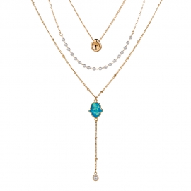 European and american sexy multi-layer clavicle chain personality net red neck jewelry collar necklace short tassel necklace female