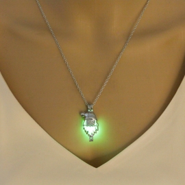 Supply european and american style santa claus style diy luminous beads pendant novelty luminous jewelry