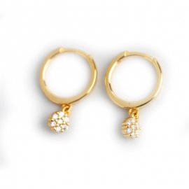 Diamond zircon ear bone s925 sterling silver earrings earrings female accessories