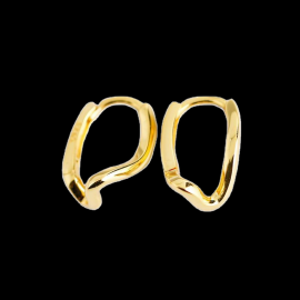 Fashionable glossy geometric s925 sterling silver earring earrings