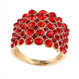 Gypsophila alloy ring exaggerated full diamond ring