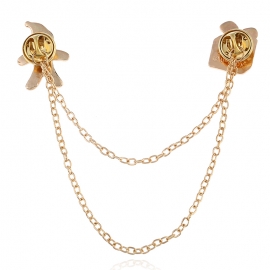 European and american fashion clothing creative chain pin ancient gold christmas tassel thorn horse pin