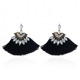 Tassel earrings hot selling in europe and america diamond earrings ethnic style earrings jewelry yiwu supply factory spot direct sales