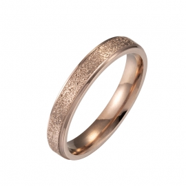 Cross-border ring stainless steel frosted ring simple fashion fashion jewelry electroplating rose gold couple ring wholesale