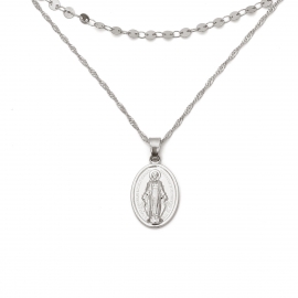 European and american cross-border jewelry retro chain jesus pendant multi-layer necklace female simple street shooting alloy necklace