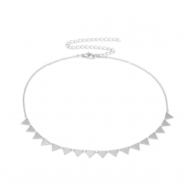 European and american cross-border jewelry fashion european style simple trendy items decorated with copper triangle wild temperament clavicle necklace