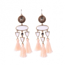 European and american trend jewelry gem tassel earrings simple and versatile womens earrings