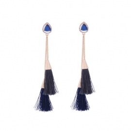 Elegant temperament long tassel earrings female personality all-match earrings european and american wish cross-border popular jewelry wholesale