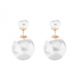 Korean version of s925 silver needle earrings creative design personality wild earrings high-quality net red pearl earrings