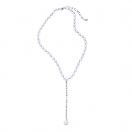 Elegant temperament pearl necklace women fashion all-match v-neck dress accessories