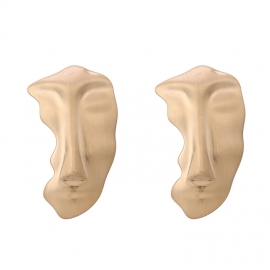 European and american personality half face mask earrings 925 silver needle earrings ladies exaggerated alloy earrings cross-border hot-selling jewelry