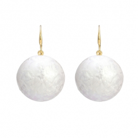 New european and american earrings temperament minimalist personality earrings matte pearl earrings 925 silver needle fashion earrings