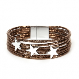 Cross-border source hot sale fashion pu leather multi-layer bracelet summer beach bracelet gift girl bracelet jewelry