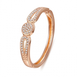 South korea fashion bracelet gold hollow narrow edge thin bracelet ladies accessories temperament simple diamond gold plated bracelet