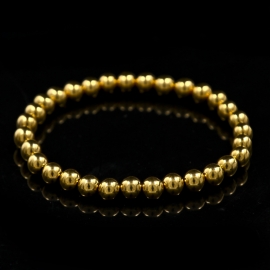 Hip hop fashion jewelry high quality color preserving small beaded bracelet men and women same 6mm wearing fashion bracelet