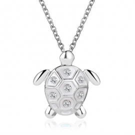 Fashion creative classic ladies diamond tortoise pendant necklace european and american cross-border jewelry
