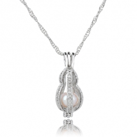 European and american cross-border hot selling hollow diy gourd cage natural freshwater oyster pearl necklace female