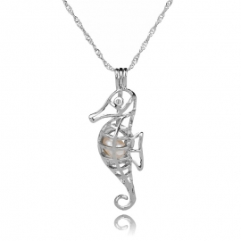 Fashion new seahorse diy pendant necklace beach leisure travel souvenir hot-selling creative pearl necklace