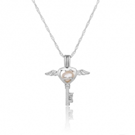 European and american cross-border hot models can open pearl cage pendant key box necklace diy original jewelry