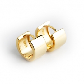 Light luxury fashion wide face simple s925 sterling silver earrings earrings accessories female