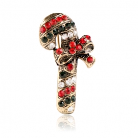 Aliexpress hot sale clothing creative christmas crutch brooch