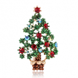 Creative christmas tree brooch