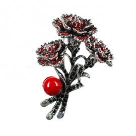 High-grade brooch with plant decoration hollow christmas flowers