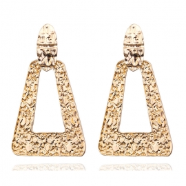 European and american new earrings exaggerated style alloy earrings geometric texture personality retro earrings earrings jewelry women