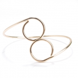 European and american jewelry, exaggerated, simple personality, high-end copper casting, geometric circle armband jewelry