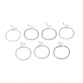 European and american cross-border jewelry fashion net celebrity trendy street clap jewelry multi-element ins style ladies set bracelet