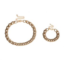 European and american cross-border jewelry retro ethnic fashion necklace bracelet set factory outlet