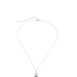 Mermaid tail necklace dream pearl diamond whale tail clavicle chain big yusen begonia necklace