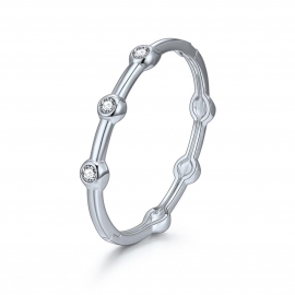 Ladies temperament bracelet bracelet minimalist glossy three-color double-sided diamond-plated gold-plated bracelet europe and america fashion jewelry foreign trade