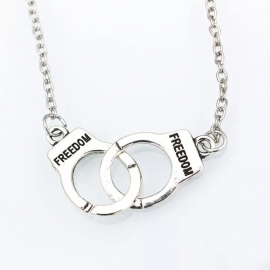 European and american cross-border jewelry, personalized classic handcuff pendant necklace