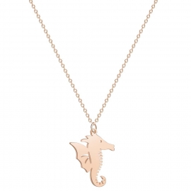 Fashionable, simple and fresh, ladies seahorse pendant necklace