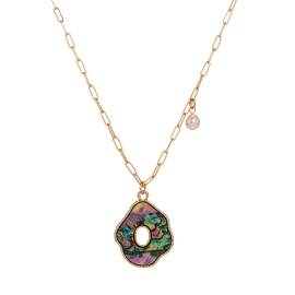 European and american natural color abalone shell sun flower pendant personality wild new clavicle chain necklace ins