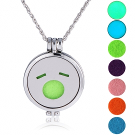 European and american hot-selling handmade diy aromatherapy luminous long sweater chain hip-hop emoji bag pendant necklace jewelry
