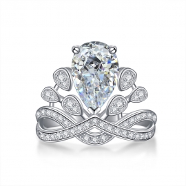 Elegant high quality fashion zircon s925 silver ring