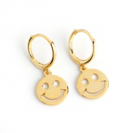 Wild fashion expression smiley s925 sterling silver earrings earrings earrings female