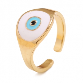 European and american fashion new devils eye alloy drip ring retro personality trend creative geometric open ring