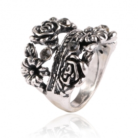 European and american fashion jewelry wholesale fashion creative mens ring aliexpress explosive flower ring