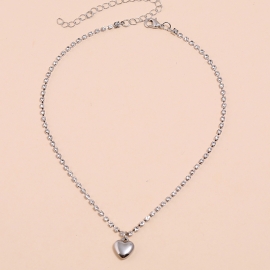 Fashion new personality cold wind necklace simple trend temperament diamond metal love necklace