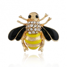 Fashion personality bee brooch, retro three-dimensional oil dripping small animal brooch