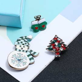 Christmas snowman brooch christmas gift christmas tree thorn brooch