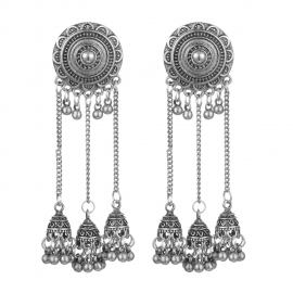 Cross-border e-commerce earrings wholesale, explosive earrings jewelry, long tassel birdcage bell earrings factory direct sales